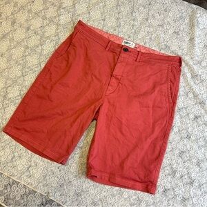 Wellen salmon cotton stretch shorts. Flat front. Size 38 Huckberry